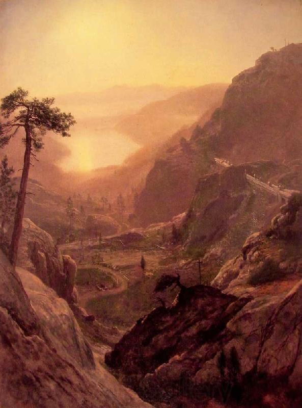 Albert Bierstadt View of Donner Lake, California Spain oil painting art